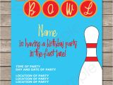 Ten Pin Bowling Party Invitation Template Bowling Party Invitations Template Birthday Party