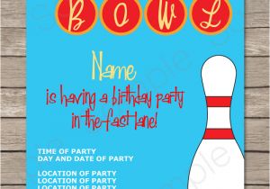 Ten Pin Bowling Party Invitation Template Bowling Party Invitations Template Birthday Party