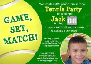 Tennis Birthday Party Invitations 20 Best Images About Will 39 S Tennis Party On Pinterest