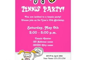 Tennis Birthday Party Invitations Personalized Tennis Invitations Custominvitations4u Com