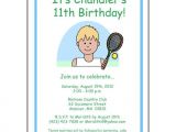 Tennis Birthday Party Invitations Tennis Kid Birthday Party Invitation Boy Mandys Moon