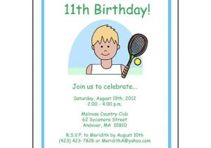 Tennis Birthday Party Invitations Tennis Kid Birthday Party Invitation Boy Mandys Moon