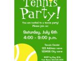 Tennis Birthday Party Invitations Tennis Party Invitations for Birthdays or Bbq Zazzle Com