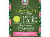 Tennis Party Invitation Grand Slam Tennis Party Invitation Grn Pink 5×7 Zazzle