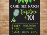 Tennis Party Invitation Tennis Birthday Party Invitation Tennis Invite Printable