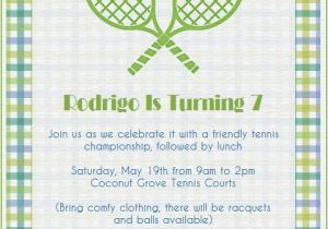 Tennis Party Invitation Tennis Party