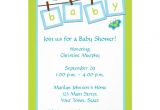 Text for Baby Shower Invite Baby Text Clothesline Baby Shower Invitation 5" X 7