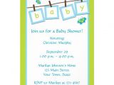 Text for Baby Shower Invite Baby Text Clothesline Baby Shower Invitation 5" X 7