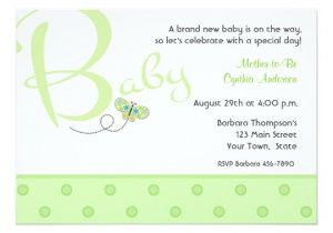 Text for Baby Shower Invite Baby Text Green Baby Shower Invitation