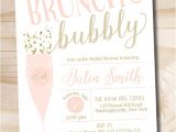 Text for Bridal Shower Invitation Brunch and Bubbly Bridal Shower Invitation Confetti Glitter