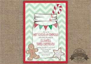 Text for Holiday Party Invitation Christmas Birthday Party Invitation Any Text Holiday Party
