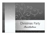 Text for Holiday Party Invitation Christmas Party Invitation Black Swirl with Text