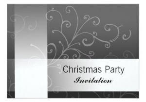 Text for Holiday Party Invitation Christmas Party Invitation Black Swirl with Text