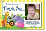Thank You for Birthday Party Invitation Cu696b Jungle Party Birthday Invitation Thank You