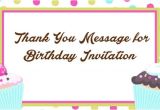 Thank You for Birthday Party Invitation Invitation Messages for Baby Shower Invitation Wordings Sample