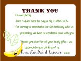 Thank You Letter for Invitation to Birthday Party Kandcturn5 5th Birthday Monkey Party Thank You Notes