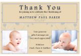 Thank You Message for Baptism Invitation 10 Personalised Christening Baptism Thankyou Photo Cards N193