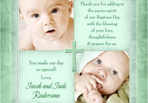 Thank You Message for Baptism Invitation Sea Green Cross Baptism Thank You Fresh tones S