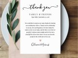 Thank You Message for Wedding Invitation Wedding Thank You Letter Thank You Note Printable Wedding In