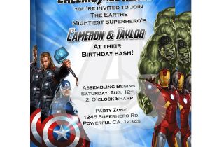 The Avengers Party Invitations Avengers Invitation 1 25