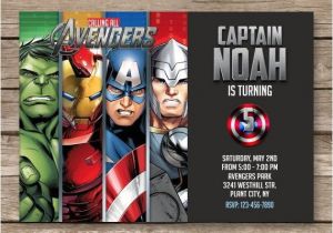 The Avengers Party Invitations Superhero Invitation Super Hero Invite Avengers Birthday