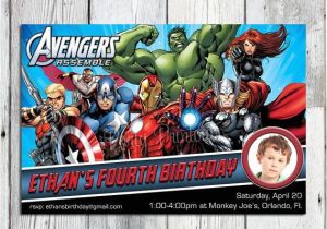 The Avengers Party Invitations the Avengers Birthday Invitation Printable Super Hero