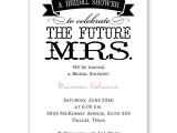 The Future Mr and Mrs Wedding Invitation the Future Mrs Mini Bridal Shower Invitation