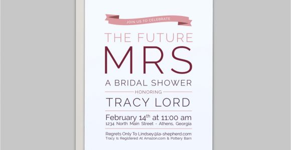 The Future Mr and Mrs Wedding Invitation the Future Mrs Wedding Shower Invitation Custom by Lashepherd