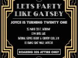 The Great Gatsby Party Invitation Party Invitation Templates Great Gatsby Party Invitations