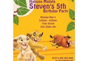 The Lion King Birthday Invitations Lion King Birthday Invitation