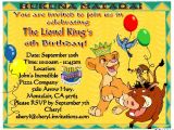 The Lion King Birthday Invitations Lion King Birthday Party Invitations