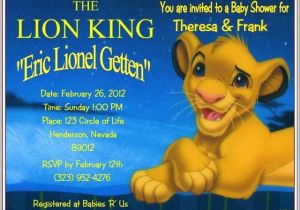 The Lion King Birthday Invitations Lion King Party Invitations