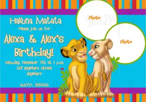 The Lion King Birthday Party Invitations Lion King Birthday Invitation by Lovelifeinvites On Etsy