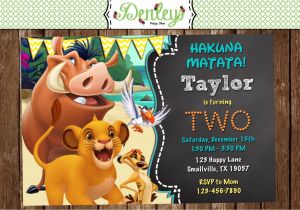 The Lion King Birthday Party Invitations Lion King Birthday Invitation Lk01