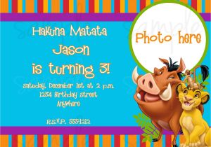 The Lion King Birthday Party Invitations Lion King Birthday Invitation