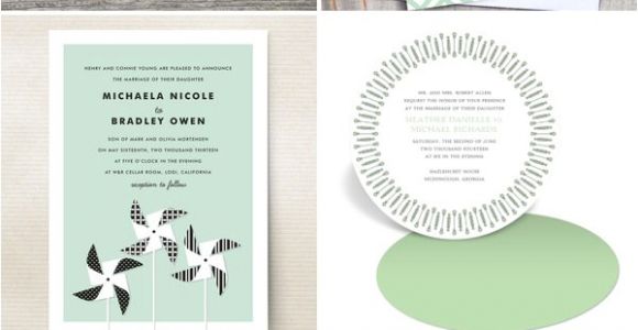 The Mint Wedding Invitations Wedding Invitation Color Trend Mint Green Invitation Crush
