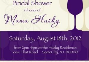 Themed Bridal Shower Invitation Wording Wine themed Bridal Shower Invitations Template