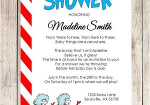 Thing 1 and Thing 2 Baby Shower Invitation Template Dr Seuss Thing 1 and Thing 2 Baby Shower Invitations I