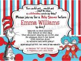 Thing 1 and Thing 2 Baby Shower Invitation Template Printable Dr Seuss Baby Shower Invitations for E Baby