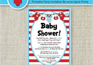 Thing 1 and Thing 2 Baby Shower Invitation Template Thing 1 and Thing 2 Baby Shower Invitations Party Xyz
