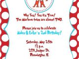 Thing One and Thing Two Baby Shower Invitations Items Similar to Dr Seuss Thing 1 Thing 2 Birthday Party