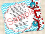 Thing One Thing Two Baby Shower Invitations Dr Seuss Thing 1 Thing 2 Baby Shower Invitation