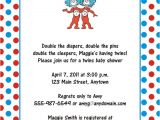 Thing One Thing Two Baby Shower Invitations Items Similar to Thing 1 and Thing 2 Dr Seuss Birthday or