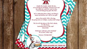 Thing One Thing Two Birthday Invitations Novel Concept Designs Cat In the Hat Thing 1 and Thing