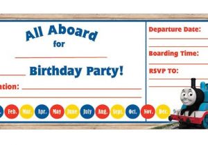 Thomas Birthday Party Invitation Templates 9 Train Birthday Invitations for Kid – Free Printable