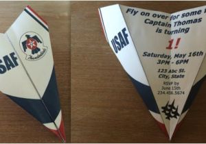 Thunderbirds Party Invites Custom Us Air force Thunderbirds Paper Airplane Invitation