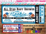 Ticket Invitations for Baby Shower All Star Sports Baby Shower Ticket Invitation Allstar Baby
