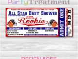 Ticket Invitations for Baby Shower All Star Sports Baby Shower Ticket Invitation by