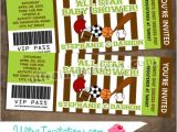 Ticket Invitations for Baby Shower Sports Baby Shower Ticket Invitation All Star Sports Pass