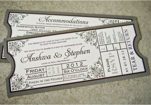 Ticket Stub Wedding Invitations Loved Our Wedding Invitations Shaped Like Movie Tickets